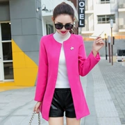 Áo khoác len mùa thu 2018 phiên bản mới của Hàn Quốc với kích thước lớn áo dài dành cho nữ
