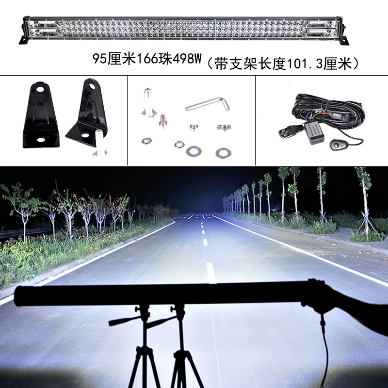 Auto LED Long Spotlight 12 Volts 24V Truck Mid -Net Ultra -Light Light Light Flash lóe lên trên mái nhà đèn gầm ô tô gương chiếu hậu 