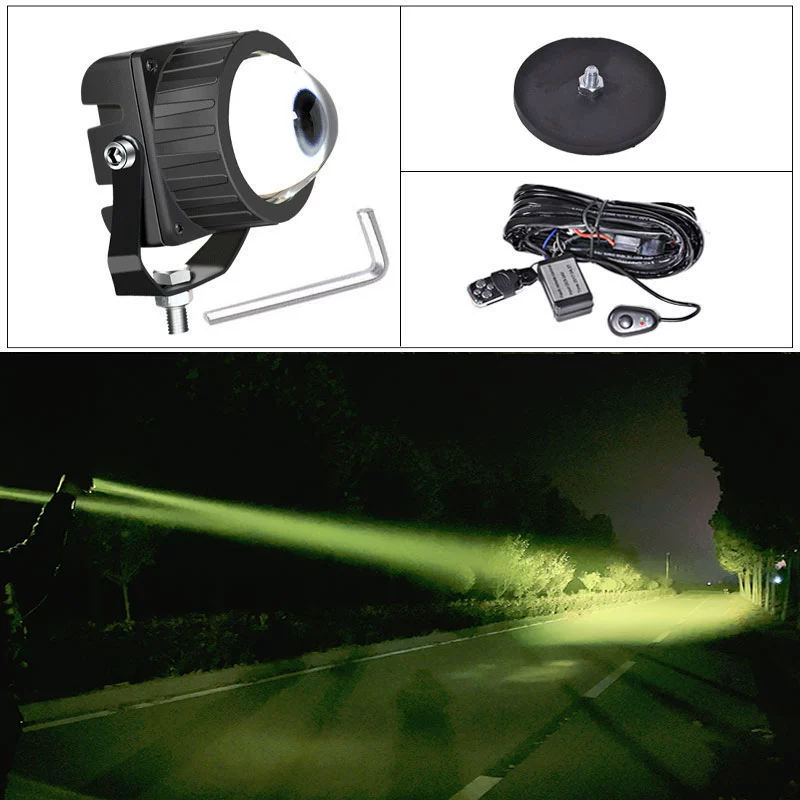 đèn led gầm ô tô Xe LED Spotlight Off -Road Xe laser High -beam Van Cars Mid -NET Light Sửa đổi thanh mặt trước Đèn sương mù Mobilizer Universal đèn gầm ô tô đèn xenon ô tô 
