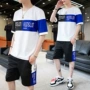 Bộ đồ thể thao nam tay ngắn ngắn 2019 phiên bản hè mới của Hàn Quốc của set đồ phổ biến với những bộ đồ hoang dã đẹp trai - Bộ đồ đồ bảo hộ y tế