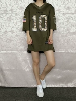 Hip hop T thể thao lỏng Hàn Quốc jersey nữ Harajuku BF mùa hè đồng phục bóng rổ bóng chày phần dài ulzzang váy kích thước lớn bộ gió the thao nam nike
