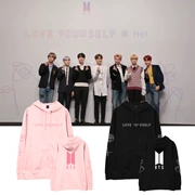 Bts tình yêu mình chống đạn nhóm thanh niên xung quanh cùng một đoạn hoodie áo len cộng với nhung mùa thu và mùa đông nam giới và phụ nữ