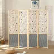 Vách ngăn vải gỗ nguyên khối hiện đại đơn giản thời trang mới kiểu Trung Quốc gấp di động lối vào rèm phòng ngủ phòng khách vách ngăn lam gỗ
