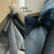 Nhật Bản Eugen ánh sáng tốt bán thấm vải nguyên liệu gạc chất lượng sợi màu vải quần áo màu đen và màu xám - Vải vải tự làm