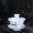 Bộ đồ gốm sứ trắng Đức Fu Fu bộ phụ tùng gốm sứ bao gồm bát cá nhân bộ trà Jing Jing bát trà chuẩn bị - Trà sứ bình giữ nhiệt pha trà