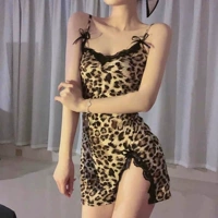 Сексуальная тонкая шелковая пижама, в корейском стиле, кружевное платье, V-образный вырез, эффект подтяжки