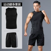 Quần áo thể dục nam không tay khô nhanh vớ mùa hè thể thao phù hợp với phòng tập thể dục chạy bóng rổ vest đào tạo quần áo