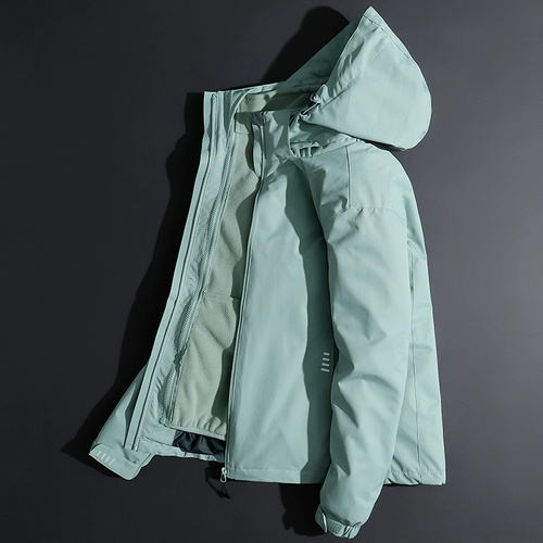 Зимняя куртка, съемный флисовый ветрозащитный водонепроницаемый альпинистский комплект, 2019, «три в одном»