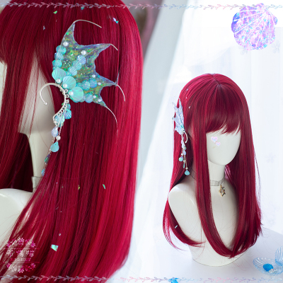 taobao agent The exclusive original little mermaid red wigs of the original little mermaid red wigs, long -hair, after the sea, after the sea, the beauty of the United States 2020
