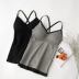 Camisole nữ vẻ đẹp trở lại mạng lưới màu đỏ gợi cảm hàng đầu với ngực pad đồ lót đáy quần lót chống ánh sáng có thể được mặc ngực - Ống bra cho nàng lép Ống