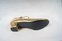 Золотой карликовой каблук резиновые подошвы 3,5 см