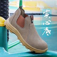 giày lao động không dây Giày bảo hiểm lao động nam giày thợ hàn điện chống bỏng, chống cháy, chống va đập, chống đâm xuyên, nhẹ, chống mài mòn, thoáng khí, giày bảo hiểm lao động đế chắc chắn giày công trường không dây giày lười công trường