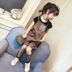Trẻ em Hàn Quốc quần áo 2018 mùa hè mới cô gái giản dị dây đai một mảnh quần short + đen đáy áo hai mảnh phù hợp với Phù hợp với trẻ em
