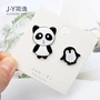 Dễ thương Panda Penguin Cartoon Trâm Nữ Corsage Badge Bad Card Áo len Pin Pin Kim Cổ áo Pin Phụ kiện - Trâm cài cài áo vest