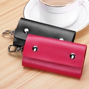 Túi da đơn giản túi xách nam và nữ mini home key túi khóa tiện ích túi nhỏ phiên bản Hàn Quốc dễ thương