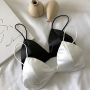 Châu âu và Mỹ Thoải Mái Siêu mỏng Không Có Thép Vòng Tam Giác Cup Glossy Bra Ngực Lớn Nhỏ Liền Mạch Bikini Đồ Lót của Phụ Nữ