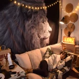 Лео, владеющий тигром, висящая ткань фоновая ткань стена одеяло одеяло для спальни общежития декоративная ткань комната для мальчиков