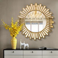 Украшение для гостиной, креативное зеркало на солнечной энергии, в американском стиле, легкий роскошный стиль