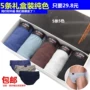 5 hộp bông cotton nam tam giác đồ lót thanh niên học sinh trung học cơ quần thủy triều cộng với phân bón để tăng mỡ đồ lót nam