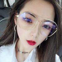 Huang Ziwei Tần Tần với cùng một đoạn phẳng gương triều nam cá tính nữ không thường xuyên cắt tỉa kính khung có thể được trang bị cận thị kính không gọng
