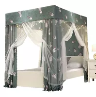 Rèm cửa lưới chống muỗi tích hợp rèm vật lý trong nhà phòng ngủ 幔 cộng với gạc sàn có khung - Bed Skirts & Valances rèm vải giường