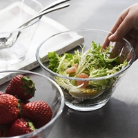Творческая прозрачная стеклянная фруктовая салат миска дома большая десертная миска для завтрака овощные блюда миска мороженое миска