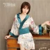 Nhật sexy đồ lót Ice Silk kimono áo choàng tắm sexy quần áo ngủ trong suốt Sao đồng phục đồ lót nóng cám dỗ áo cưới váy đầm