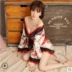 Nhật sexy đồ lót Ice Silk kimono áo choàng tắm sexy quần áo ngủ trong suốt Sao đồng phục đồ lót nóng cám dỗ áo cưới váy đầm