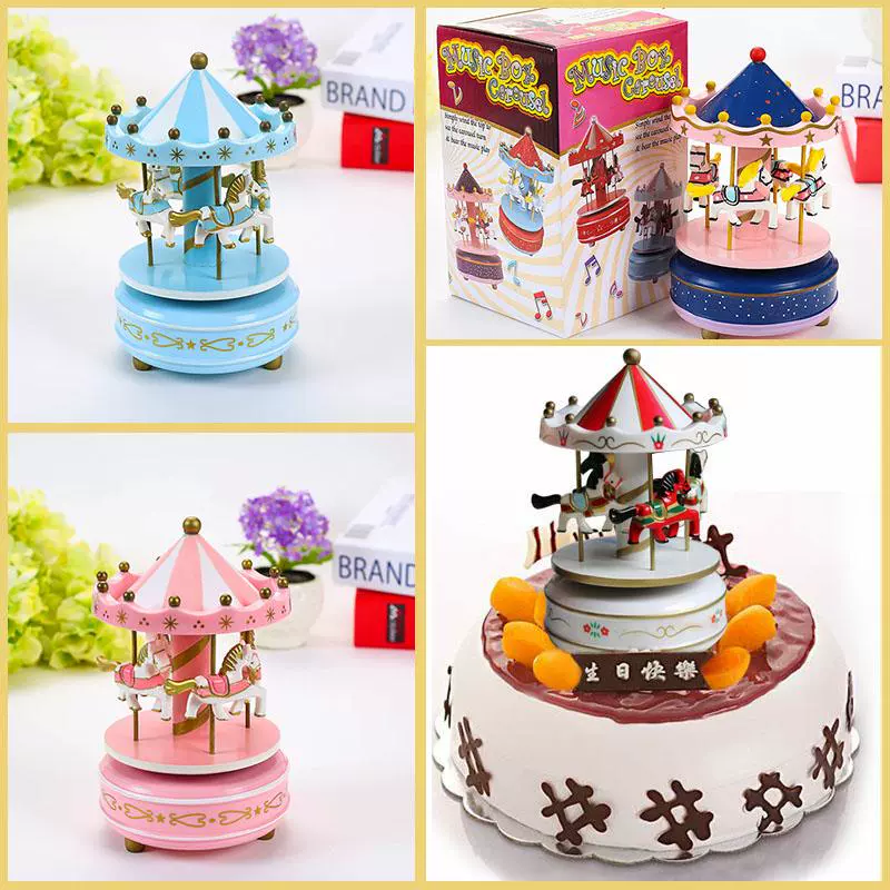 Carousel âm nhạc hộp Ferris bánh trang trí trẻ em món quà sinh nhật trang trí ngày lễ trang trí phụ kiện - Trang trí nội thất trang trí phòng khách nhà cấp 4