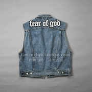 High Street Fear of god Bộ sưu tập sương mùTM Logo Thêu Intarsia Áo vest ngắn vest - Dệt kim Vest
