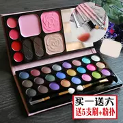 Trang Điểm Trường Hợp Trang Điểm Pan Người Lớn Eyeshadows Bột Màu Đỏ Lip Gloss Kết Hợp Bộ