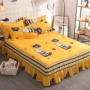 Simmons trải giường bed bed bed cover đơn mảnh bảo vệ bụi 1,5 m 1,8m giường nệm chống trượt - Váy Petti ga giường viền họa tiết