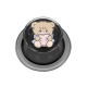 MZ012 Love Pillow Bear Magnetic Snap Holder (полупрозрачный черный)