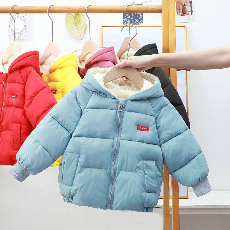 加绒2020新品儿童羽绒棉衣婴儿宝宝加厚棉服男童棉袄女童冬装外套
