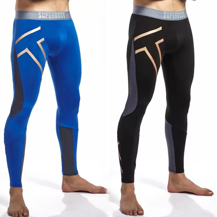 Dải phản quang của nam giới thể thao quần thể dục nylon mỏng quần nhiệt cao co giãn quần dài cạp thấp - Quần nóng lên