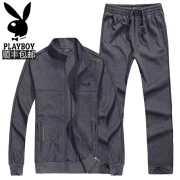 Bộ đồ thể thao Playboy nam mùa xuân và mùa thu Thanh niên thể thao giải trí Áo len mùa xuân kích thước lớn Thương hiệu đồ thể thao nam