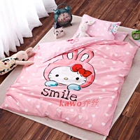 纯 纯 tinh khiết bông mẫu giáo quilt ba mảnh thiết lập với lõi bé bộ đồ giường sáu bộ bông quilt cover trẻ em mùa đông quilt 	bộ chăn ga gối đệm cho bé gái