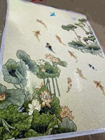 Мраморная картина/лотос (0,1 квадратных метров)