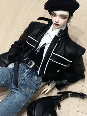 taobao agent [Uncle] BJD leather lamb leather clothes want to stab
