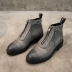 Giày cao cổ nam giày cao cổ Nhà tạo mẫu tóc British Bullock khắc retro Martin boot nam phiên bản Hàn Quốc của xu hướng thủy triều hoang dã - Giày ống Giày ống