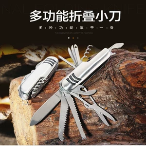 Đa chức năng thép không gỉ đa mục đích công cụ cầm tay folding knife Thụy Sĩ army knife 11 mở cắm trại ngoài trời công cụ quà tặng