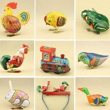 Детство Детские игрушки 80 лет Ностальгие игрушки Часы Железо Лягушки цепи Пластик Милые животные игрушки