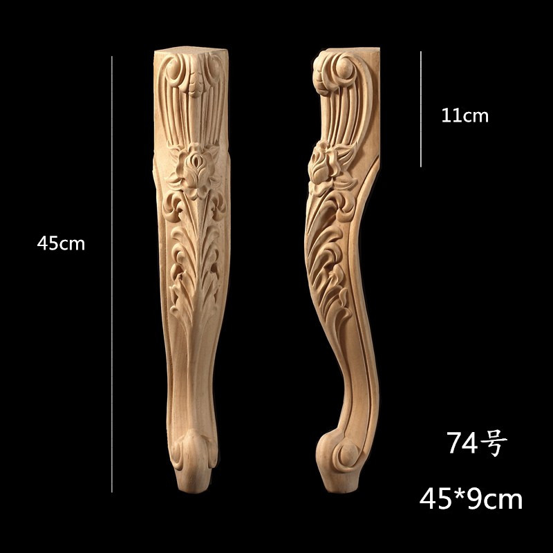 Greysolid wood table leg European style leg furniture Carved feet Tea table feet Side column Column foot Bedside cabinet Side side Plinth