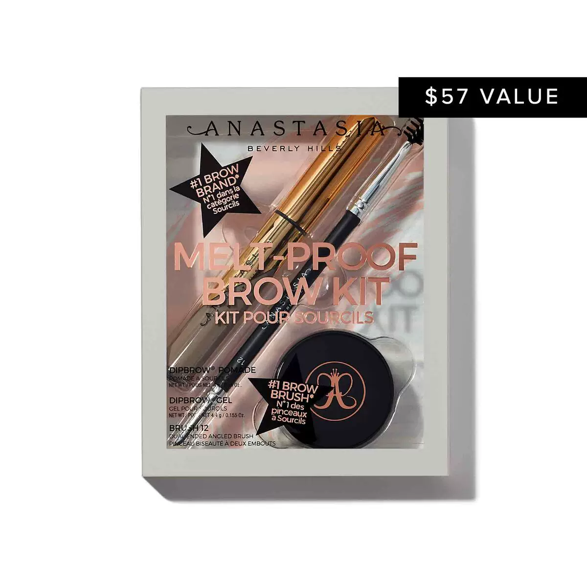 Новый набор продукта Anastasia Beverly Hills крем для бровей формат+12#щетка для бровей+крем для бровей формат