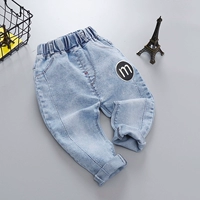 Quần jeans bé trai xuân thu 1-3 tuổi 2 quần bé nam nam thủy triều mặc quần trẻ em mùa thu quần âu - Quần quần vớ trẻ em