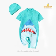 Đồ bơi cho trẻ em Boy Baby Baby Baby Shark Dễ thương Áo tắm chống nắng Quick Dry Spa Boy Quần short - Bộ đồ bơi của Kid