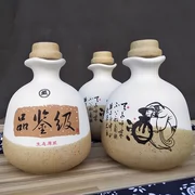 Jingdezhen sáng tạo gốm nghệ thuật chai rượu vang niêm phong rượu vang rỗng 1 kg ngọc trai tráng men hip bình một pound thùng - Rượu vang