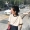 Phiên bản Hàn Quốc của mùa xuân đơn giản sang trọng dành cho nữ cổ trắng tay ngắn cổ tròn Đáy khâu trên cùng sinh viên nhấn nhá màu áo thun liền thân - Áo phông