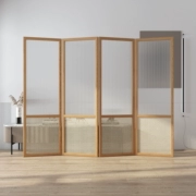 Tùy chỉnh theo 
            phong cách Nhật Bản bằng gỗ chắc chắn mây màn hình phân vùng phòng khách đơn giản bằng kính Changhong khách sạn lối vào phòng ngủ lối vào gấp di động vách ngăn trang trí