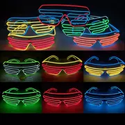 Không dây 蹦迪 thanh đặc biệt led chiếu sáng kính kích hoạt bằng giọng nói bằng đèn flash laser tạo ra màn đêm nhấp nháy màn đêm - Kính đeo mắt kính